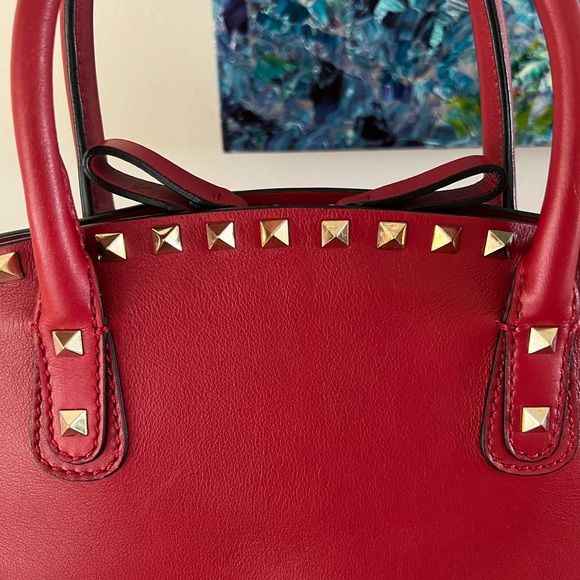 Valentino Rockstud Exec Dome Vitello Bag - Picture 8 of 8